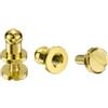 QUARKZMAN Set di 5 Rivetti a Vite Testa Sferica in Ottone Massiccio da 4 Mm per Riparazioni e Decorazioni Fai da Te di Cinture, Portafogli, Borse, Tono Oro.