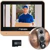 iTenen PAG Spioncino digitale porta WiFi Video Campanello 3MP,con MicroSD da 32GB, Display 4,3 Pollici, 5000 mAh, Rilevamento Movimento PIR,Senza fili Allarme in Tempo Reale al Telefono Cellulare.