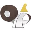 TAOYIO Zoccolo flessibile autoadesivo, 12M Zoccolo da cucina in PVC 50x20mm, Zoccolo autoadesivo per cucina e bagno 5x2 marrone
