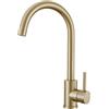 HOMEVELLO Miscelatore da Cucina CORE 35, Champagne, Miscelatore 360°, Rubinetto da Cucina in Acciaio Inox, Rubinetto per Lavello, Altezza: 35 cm, Cartuccia: Ceramica, Design Moderno