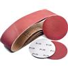 SenmaiTools Set di nastri abrasivi 100x915mm e Disco abrasivo da 150 mm, carta abrasiva da 150mm (2 x grana 60/80/120/180/240/320), nastri abrasivi (grana 1x40 2x80/120/150/240/400), set da 23