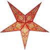 YEPSIO Paralume di carta a forma di stella, grande 60 cm, decorazione da appendere per Natale, matrimonio, casa, festa di compleanno (rosso brillante, giallo, arancione)
