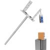 GeZu Impex Supporto per Palo a U Regolabile 400 mm Set di 12 | Zincato Elettroplaccato Supporto a U per Palo in Cemento Staffa Regolabile in Larghezza Ancoraggio a Piede con Asta