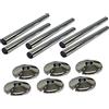 CSL-TECH Coperture per tubi del radiatore e collari per tubi in effetto cromato, 15 mm x 200 mm (confezione da 6)