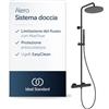Ideal Standard Alero sistema doccia con termostato - Nero Opaco | Set doccetta incl. rubinetteria con termostatico, controllo mirato del flusso, montaggio semplice, EasyClean, A8700XG