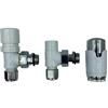 HM Kit Valvola Termostatica 1/2 x 16 mm, Detentore e Testina, Bianco Cromo | Per tubo multistrato da 16 mm; valvola, detentore, adattatori e testa termostatica inclusi
