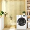 Yullpaper Pannelli Decorativi Adesivi Per Pareti 3D Dorato Chiaro Lucido | Pannelli Fonoassorbenti Decorativi Pvc Adesivi Moderna Interni Pannelli Da Parete Stile Metallico Schiuma Lavabile 30×300cm