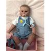 MineeQu 24 Pollici 60CM Real Life Bambole del Baby Reborn Grandi Dimensioni Dolci Sorridenti Set Regalo con Ciuccio Magnetico Appena Nata Principessa Toddler Dolls Realistiche Che Sembrano Reali