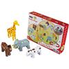 Theo Klein 77 Funny Puzzle, Puzzle Magnetico, 4 animali, Pezzi del Puzzle Vengono Collegati tra loro Tramite Calamite, per Bambini a Partire da 1 anno