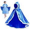 Dwafill Mantello Principessa Bambina, Costume Principessa con Cappuccio, Mantello Bambina Strascico Bambini Costume Halloween Carnevale Natale Cosplay