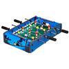 Relaxdays Biliardino Calcio Balilla da Tavolo, con Illuminazione LED, Bambini & Adulti, 4 Aste con 2 Palline, Mini, Blu