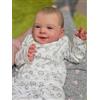MineeQu Bambole Reborn - Bambola Baby Realistica 19 Pollici, Corpo in Tela Peso, Ricomposta Vivida, Capelli Pitturati a Mano, Bambina Sorridente Nuova Nata, 3+ Anni
