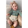 MineeQu 50CM così Veramente Taglia Premie Baby Disegno a Mano Capelli Sorriso Dolce Bambole Bambino Reborn Silicone Vinile Corpo Completo realistiche Dolls Ragazze Appena Nate Corpo coccoloso