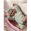 MineeQu 19 Pollici 50CM So Truly Fascia Fiore Dolce Sorriso rinascita Bambola del Silicone Vinile Guarda Reale Realistico Neonato Ragazza Bambola Corpo Abbraccio Bambino Compleanno Regalo Set