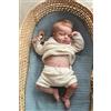MineeQu Bambole Reborn - Bambola Realistica 20 Pollici, Capelli Blondi Radicati, Corpo Intero in Vinile, Bambina Addormentata Vivida, Artigianale Collezionabile per Bambini e Adulti