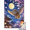 E1Q7R5V8 Gufo Luna Lanterna 1000pcs Mini Puzzle per Famiglia Difficile | 38 x 26 cm Cartone Decorazione Soggiorno Struttura Durevole Regalo Compleanno Rilassamento