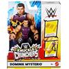 WWF WWE Knuckle Crunchers - Statuetta articolata, 10 cm, personaggio Dominik Mysterio con accessorio