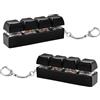 TaimeiMao 2 Pezzi Portachiavi a Forma di Tastiera con Luce LED, Fidget Tastiera, Fidgets Tastiera, Mini-tastiera come Giocattolo Sensoriale, Giocattolo per Ufficio, Scuola & Viaggi, Adulti (Nero)