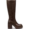 Windsor Smith Stivali Classici con Tacco a Zeppa Alto Fino al Ginocchio da Donna Windsorsmith