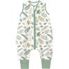 Chilsuessy Sacco nanna estivo con piedi, 0,5 Tog, 100% cotone, per bambini e ragazze, 0,5 tog/piante, 80 cm, altezza del bambino 90-100 cm