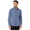 Amazon Essentials Camicia di Flanella a Maniche Lunghe Slim-Fit a Due tasche a Quadri Uomo