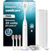 Philips Sonicare serie 7500 spazzolino elettrico - Tecnologia Next Generation Sonicare, sensore di pressione, 12 impostazioni, SmarTimer, autonomia 21 giorni, custodia con ricarica, bianco, HX7420/14