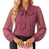 GRACE KARIN Camicetta da donna a maniche lunghe con fiocco in chiffon per | Vintage Retro Pizzo Top Formale Business Ufficio Lavoro Camicie 2026 Elegante Casual Top Sera Appuntamento Notte Camicette