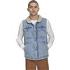 Levi's Mixed Media Quilted Puffer Jacket With Sherpa Lined Collar (Regular And Big & Tall Sizes) Gilet in denim Uomo