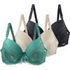 Generic Reggiseno push up senza buegel da donna, classico, morbido e forte, elegante, con bordi ondulati, senza cuciture, modellante, leggero, adatto all'uso quotidiano