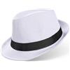 BABEYOND Cappello Fedora Trilby a Tesa Corta da Uomo Anni '20 | Fedora con nastro decorativo, cappello da sole traspirante per spiaggia, escursionismo, uso quotidiano