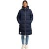 MARIKOO Nomadiaa 16 - Cappotto invernale da donna con cappuccio e dettagli | Lunghezza: lunghezza al ginocchio, grado di calore 3 su 3, caldo, cappuccio foderato e regolabile, applicazioni di colore