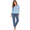 Karelpiù Pigiama Donna Invernale in Cotone Caldo Interlock 100% - Set da Notte Due Pezzi Aperto o Chiuso -