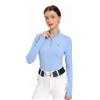 Harrison Howard Maglietta a Maniche Lunghe da Donna, assorbe la Sudorazione, Asciugatura Rapida, Chiusura Lampo a 1/4, Strato di Base