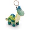 NICI 61570 Dino Snackilus Portachiavi a forma di dinosauro, compagno fedele per lo zaino o la borsa di grandi e piccini, 11 cm, blu