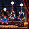 Aogled 3 stelle di Natale a LED, decorazione natalizia per finestra, funzionamento a batteria, con nastro biadesivo, 2 modalità di cambiamento di colore, stella di Natale per Natale, feste, matrimoni