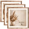 Velora Home&Living VELORA H&L Set da 3 Cornici Foto Legno Bruciato 60 x 60 cm - Cornici in Legno con Plexiglass Trasparente, Portafoto da Parete, Cornici per Poster, Fotografie, Puzzle, Diplomi e Certificati