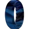 Dookeh Anello in silicone, fascia da uomo, nero, blu, traspirante, design ondulato