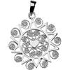 Giuseppe Di Rienzo Gioielli Di Rienzo Giuseppe Gioielli Ciondolo Presentosa dʼAbruzzo con Un Cuore | Argento 925‰ Rodiato CI PT01A