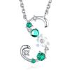 VIKI LYNN Collana in argento Sterling 925 con zirconia cubica Lettera A-Z Alfabeto Personalizzato Regalo per Ragazze
