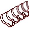 Kopierladen Karnath GmbH Spirale metallica per rilegatura passo 3:1 (34 anelli), rosso, 12,7 mm, 100 pezzi, per circa 100 pagine