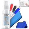 Allony Detergente per Lavagna Bianca, White Board Cleaner, Pulitore per Lavagne Bianche, con Cancellino Lavagna Magnetica Bianca e Pennarelli Lavagna Magnetica, Adatto All'utilizzo a Scuola, in Ufficio