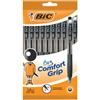 BIC BU3 Comfort Grip - Penne a sfera retrattili, 10 pezzi, colore: nero