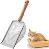 Powmag Paletta per Lettiera Gatto, Paletta per Lettiera per Gatti, Paletta per Lettiera per Gatti Fine Griglia da 5 mm, Paletta Lettiera Gatto Metallo per Gatti, Setaccio per Sabbia e Rettili
