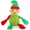 com-four® giocattolo per cani Elfo, morbido peluche da masticare | peluche cigolante bambola per cani e gatti - articoli per animali domestici giocattolo per la dentizione