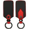 kwmobile Custodia Compatibile con Mazda 3-Pulsanti CX30 CX50 CX60 CX90 MX-30 - Cover Chiavi Auto Protezione Copri Telecomando - Copri Chiave Copertura nero matt / rosso