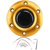 Baxnore Tappo centrale volante Pulsante clacson Materiale ABS premium Coprivolante universale a 6 fori con kit di installazione semplice per accessori auto aftermarket Nardi Vertex (Tempo atmosferico)