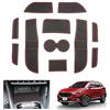 GAFAT MG ZS EV (Freno Elettrico) Facelift 2022 2023 2024 Tappetini Antiscivolo, MG ZS 2023 Tappetini per Console Centrale, Tappetini per Porte, Accessori MG ZS [Non per Freno Manuale] (Rosso)