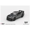 TrueScale Miniatures Mini GT MGT00957 1/64 Ford Mustang Dark Horse 2024 Modello Auto LHD Grigio