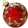 EpheyFIF Palline di Natale in vetro trasparente da 8 cm, ornamento di Natale, accattivante 8 cm, ornamenti trasparenti per feste e celebrazioni (stile D)