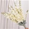 Tikwisdom Fiori finti delphinium, 86 cm, 4 pezzi, fiori artificiali in seta, fiori artificiali a stelo lungo, per vaso alto, decorazione per la casa, matrimoni, feste (bianco)